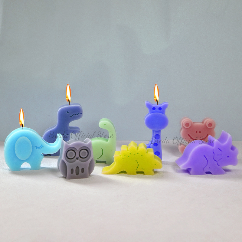 Soap Making For Beginners - Cetakan lilin hewan silikon 3D dinosaurus
