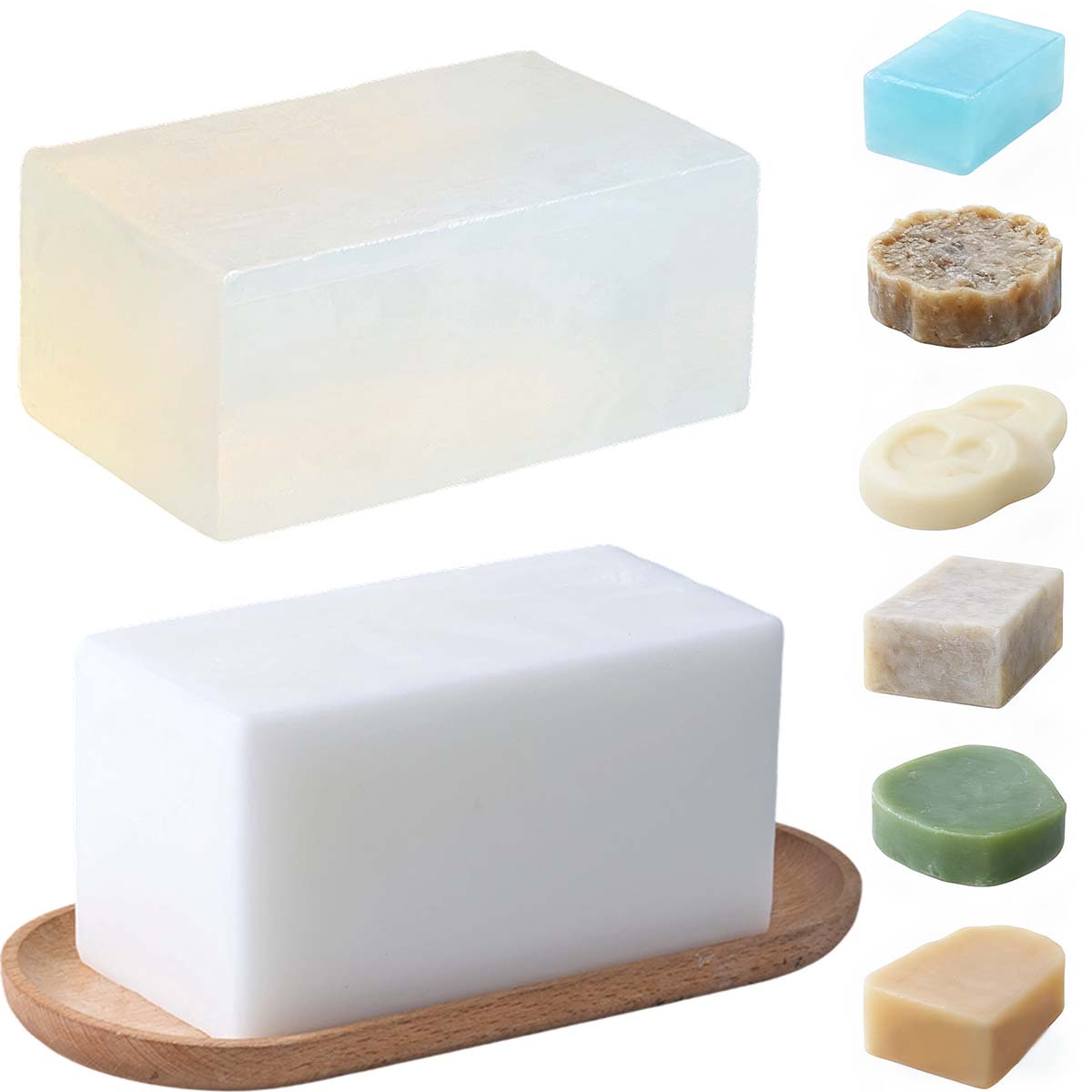 Soap Making Glycerin Base - 1000g Basis Sabun Putih Transparan DIY