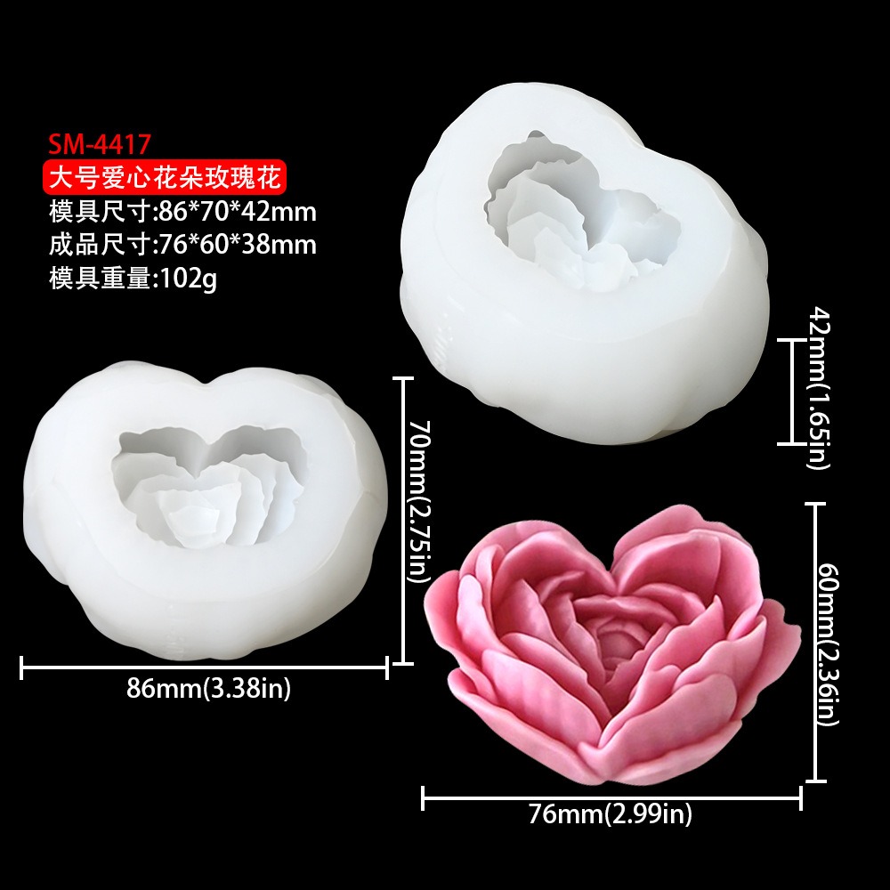 Quality Soap Making Kit - Cetakan Lilin Bunga 3D Ekstra Besar
