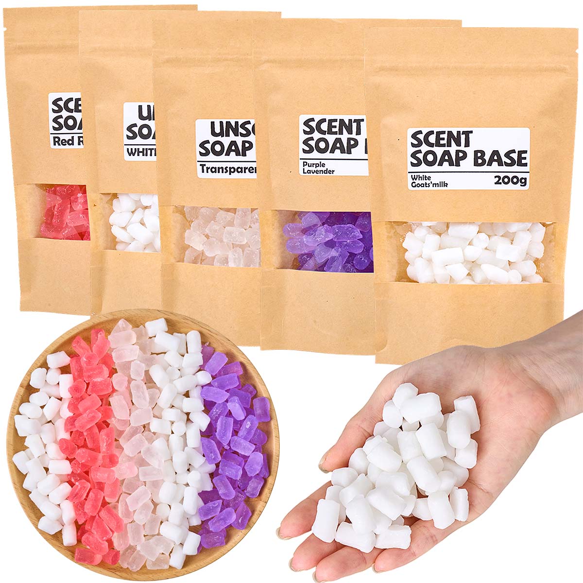 Soap Making Glycerin Base - 200g Basis Sabun Gliserin Berwarna DIY