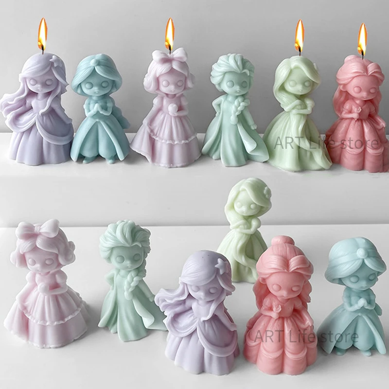 Soap Making For Beginners - 6 boneka putri cetakan lilin silikon