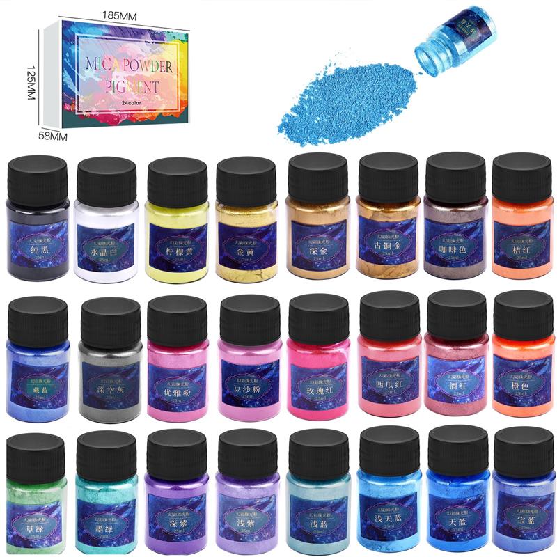 Mica Powder Colorant - 24 Warna Epoksi Resin Pewarna Bubuk