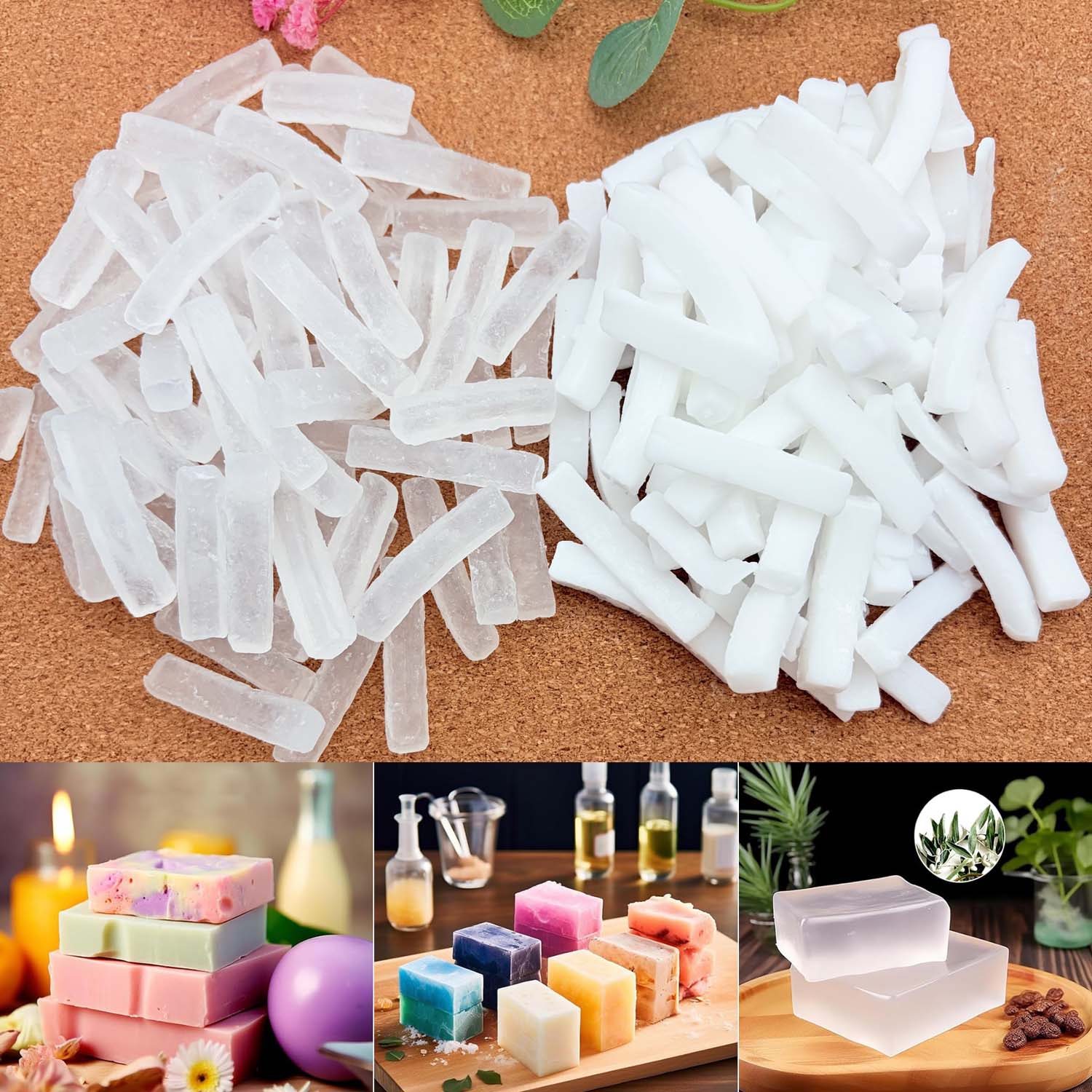 Soap Making Kit Organic - 250G Sabun Dasar Transparan untuk Pembuatan