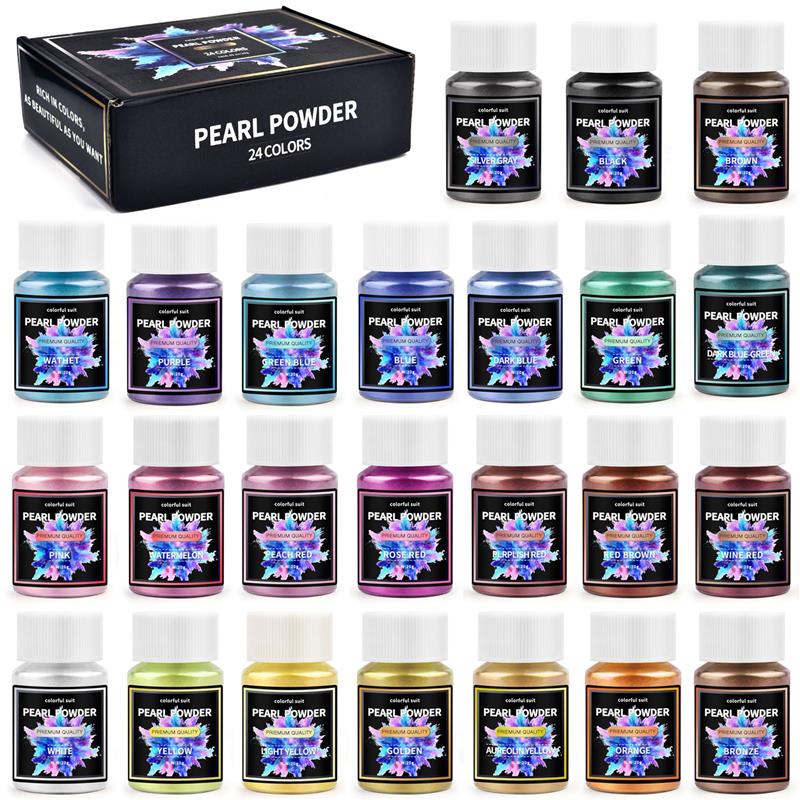 Mica Powder Colorant - 6/24/30 warna Epoxy Resin pewarna bubuk