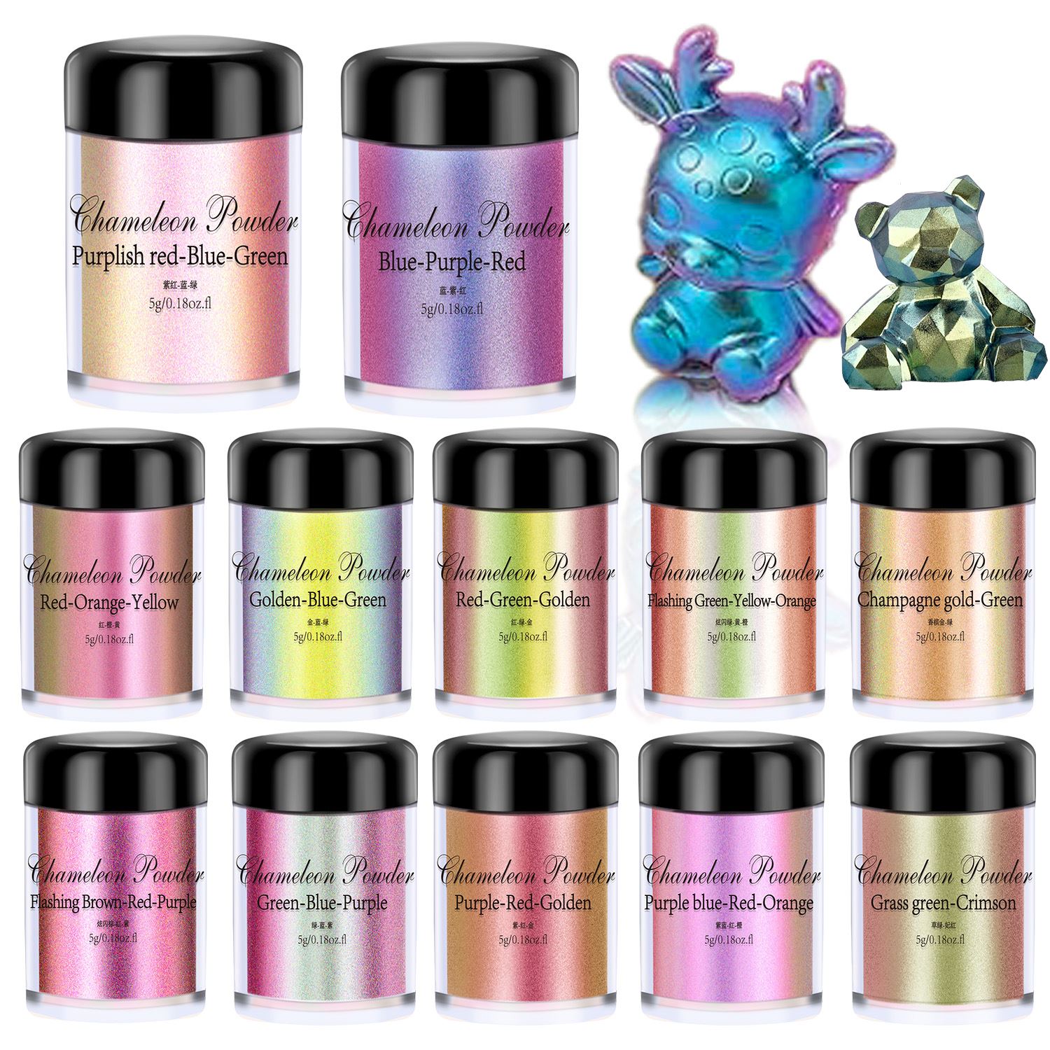 Mica Powder Colorant - Bubuk bunglon 5g bubuk Mica noda