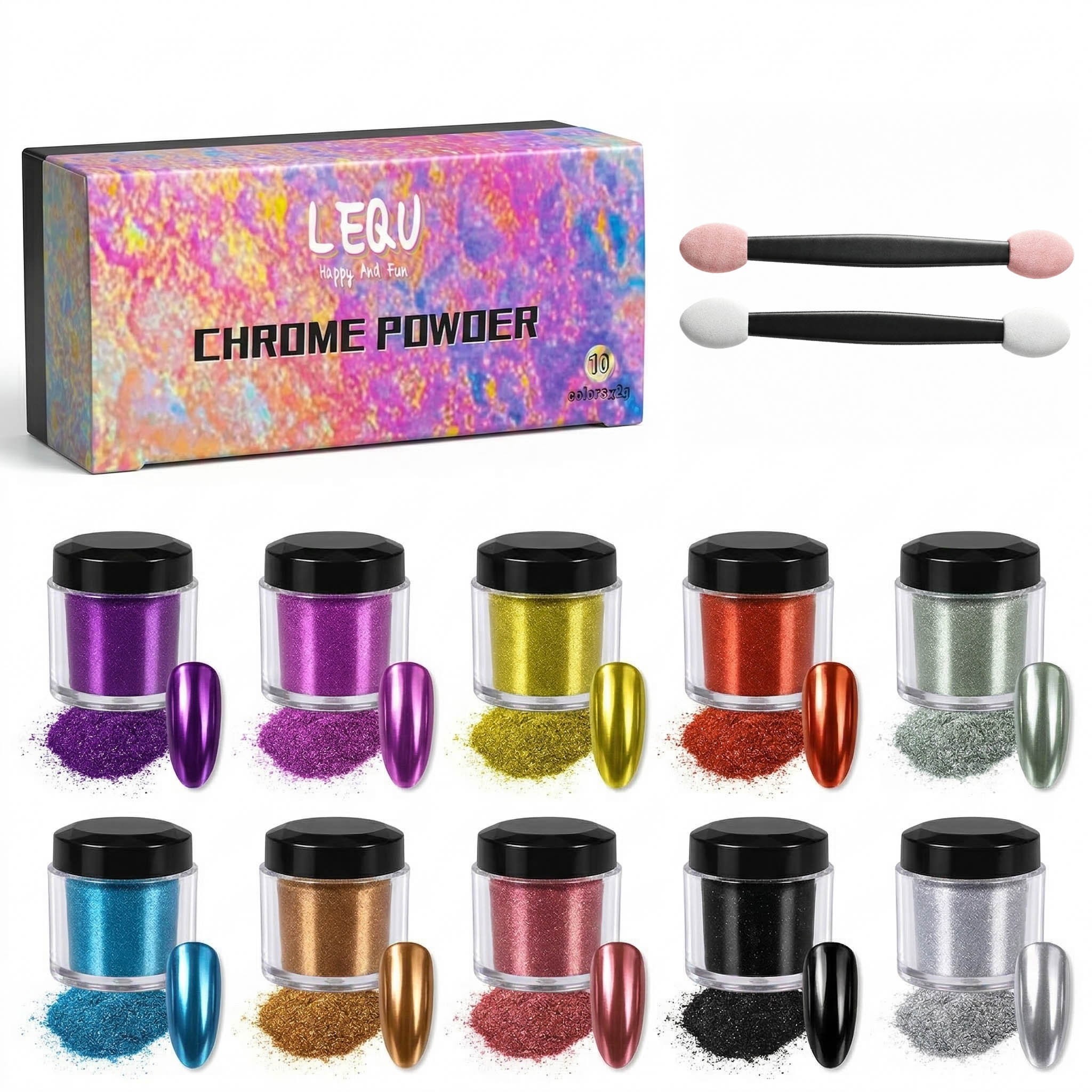 Bubuk Cermin Ajaib 10 Warna DI - Mica Powder Colorant ulasan dan harga