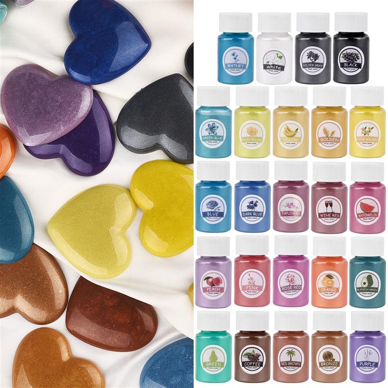 24 Warna Epoksi Resin Pewarna  - Mica Powder Colorant ulasan dan harga