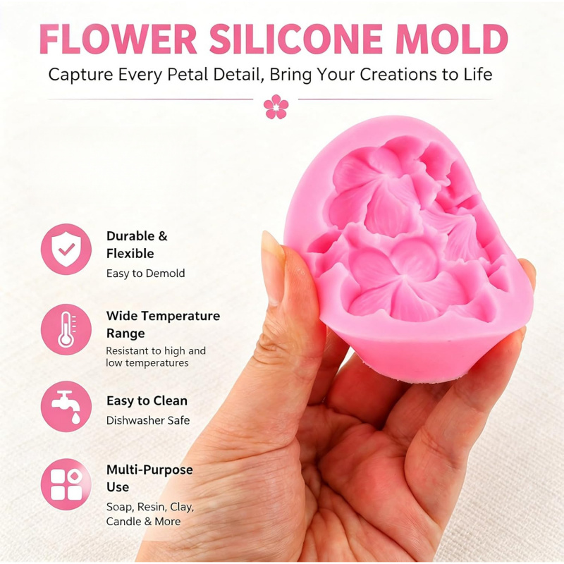 4 Set Cetakan Silikon Bunga, C - Soap Making Kit Amazon ulasan dan harga