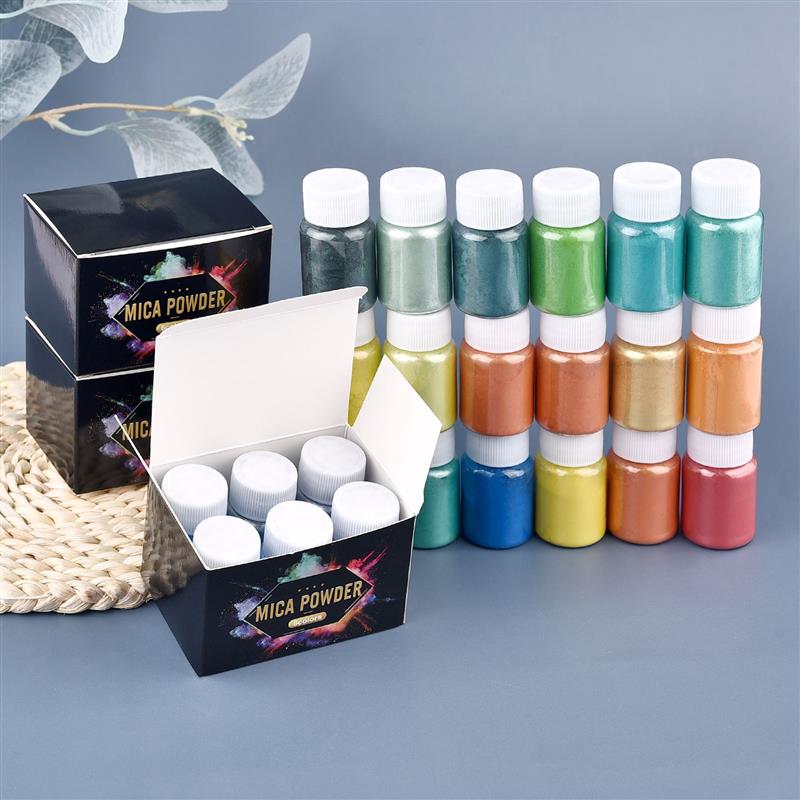6 buah-Set Epoxy Resin pewarna - Mica Powder Colorant ulasan dan harga